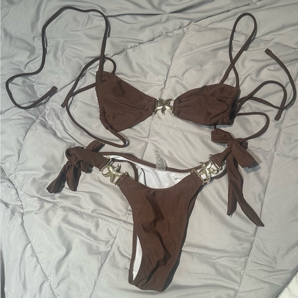Brown Bikini Set - Picture 2 of 3